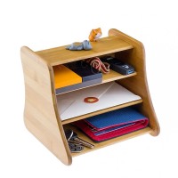 Eco-Friendly Wooden Hot Sale Multi-Function Modern Portable Fancy Recycled Office Desk Organizer